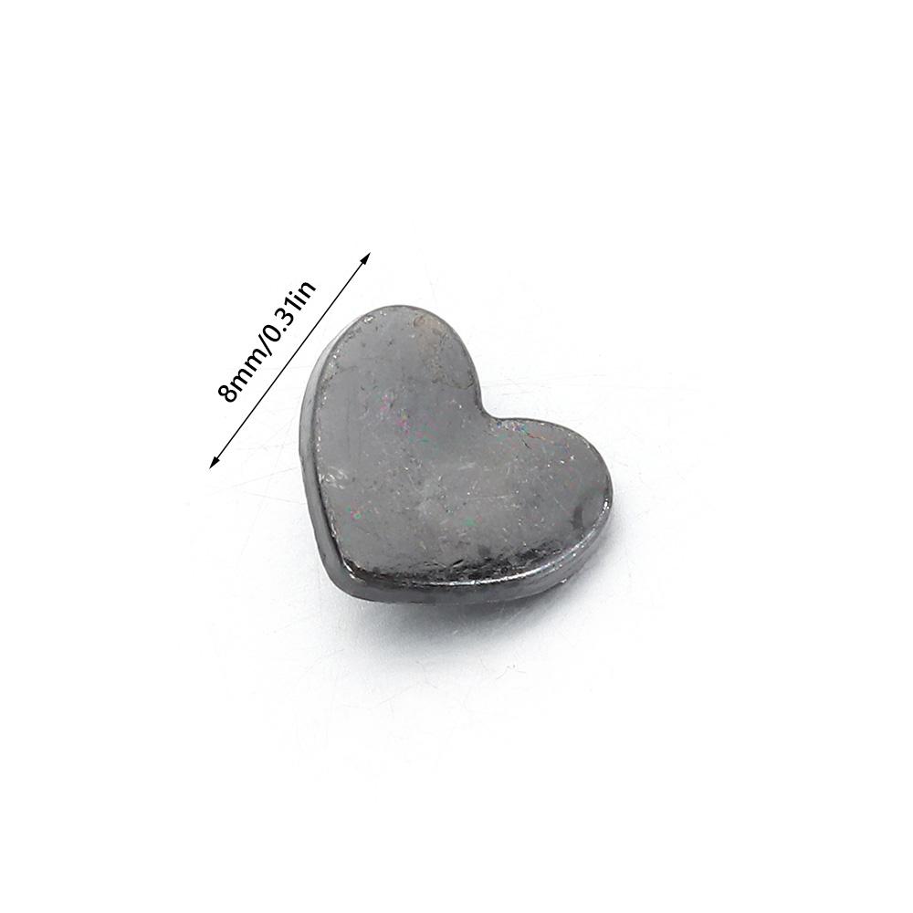 40pcs New 8mm Heart Shape Buttons DIY Mini Ultra-small Buckles Metal Coat Buckle For 1/6 Clothing Buckles Accessories