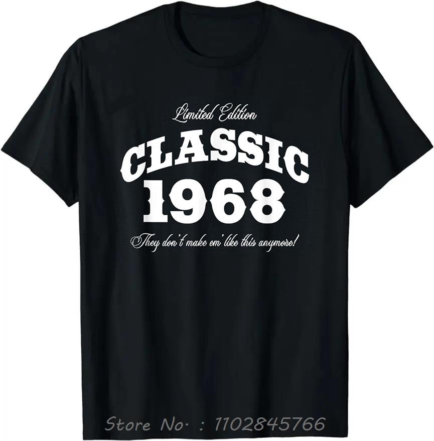Vintage Mens Clothing Classic Car Oversized Tshirt1968 Streetwear Cotton Tshirt Personalized Camiseta Hombre Fitness T Shirt