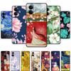 3D Flowers Case For Vivo V60 Lite 4G Case Emboss Relief Luxury Pattern Black Silicone Soft Back Cover For Vivo V60 Lite 5G Cases