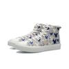 Li Ning Disney Collaboration Series Comfortable Classic Casual High-Top Sneakers Women Sneakers White Blue Yellow AGCR284-3