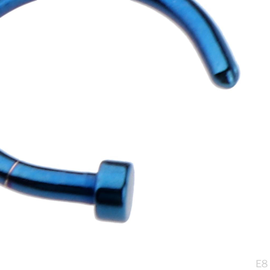 6 Pieces Nose Hoop Ring Stainless Steel Assorted Color 18g 20g Body Jewelry
