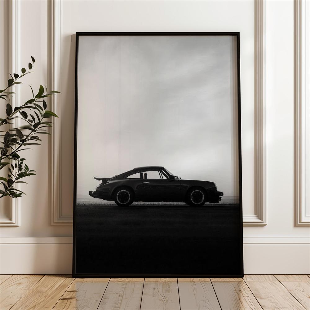 Vintage Schwarz-Weiß-Sportwagen-Fotodruck Moderne Schlafzimmer-Wanddekoration Auto-Poster Schwarz-Weiß-Sportwagen-Leinwanddruck