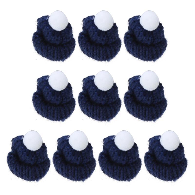 Bundle of 10 Mini Knitted Hats Clothing Accessories DIY Decorative Crafts House