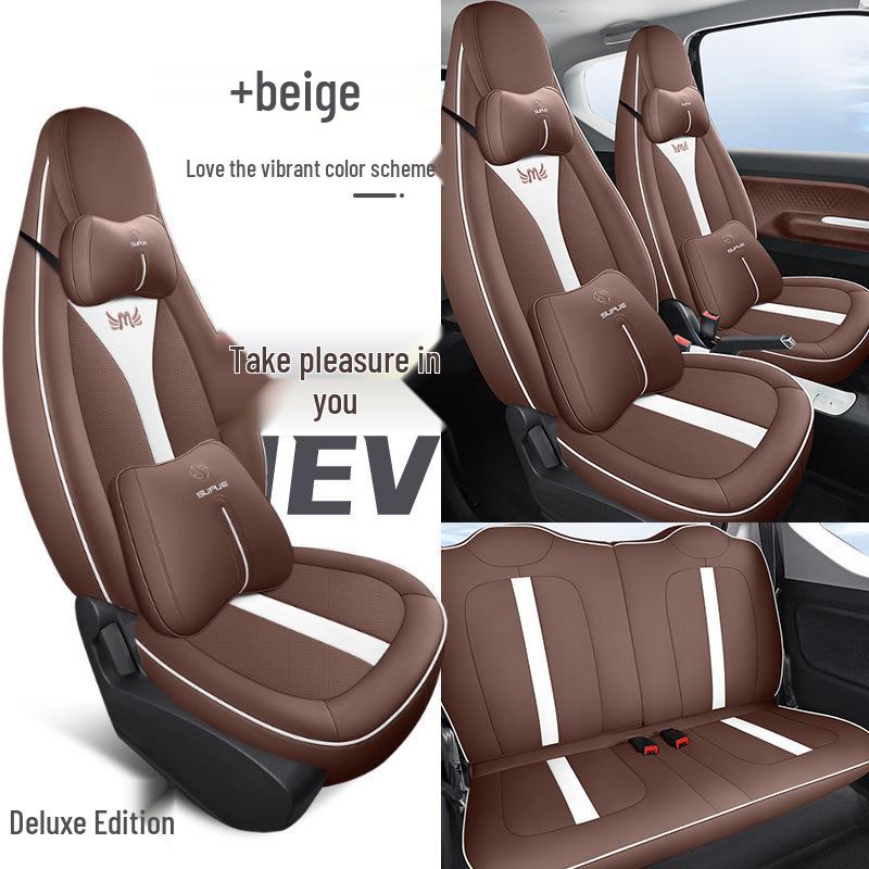 DJGY Sports Leather Seat Cushion Cover for Wuling Hongguang MINI - Four Seasons Pad
