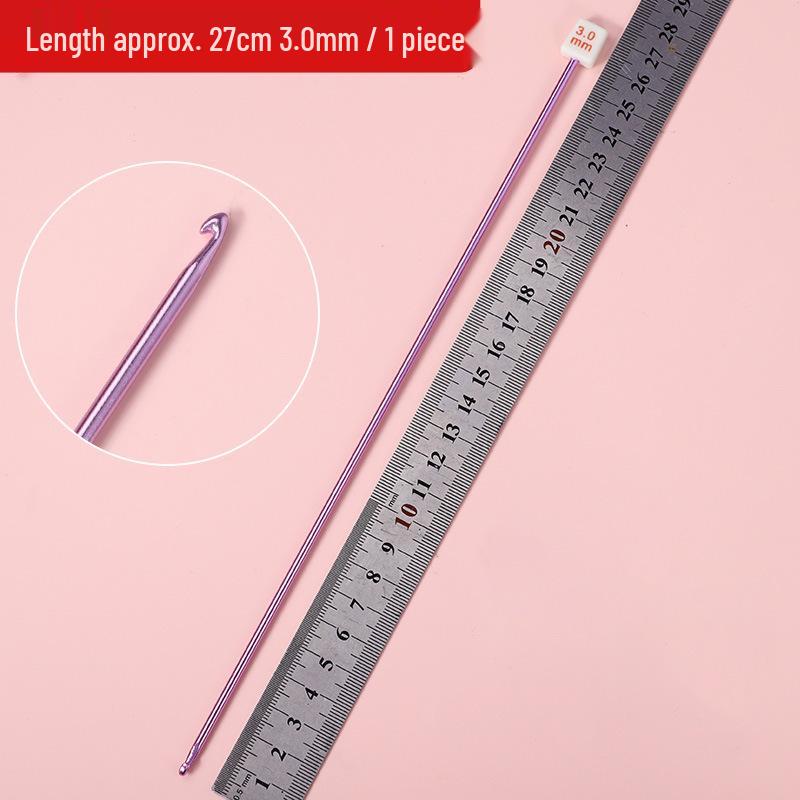 Afghan Crochet Needle Set: Long Handmade Aluminum Hooks & Colored Yarn for DIY Knitting Projects