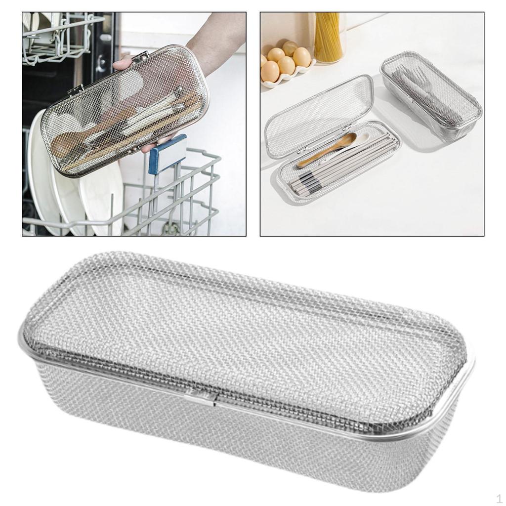 Stäbchenhalter Spülkorb Besteckkorb Feinmaschig für Schubladen Utensilien Löffel Gabeln