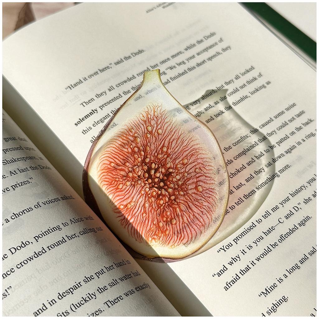 Delicate Transparent Acrylic Apple Bookmark Reading Mark Student Gift Premium Feeling Cute Grape Tomato Bookmarks