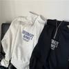 Women's Half Zip Hoodie Letter Print Loose Casual Long Sleeve Sweatshirt