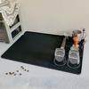 Silicone Coffee Machine Mat Non-Slip Heat Resistant Bar Tray with Removable Drying Rack Spill-Proof Cafe Accessories