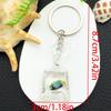 Resin Ocean Blue Yellow Black Small Fish Keychain – Creative Backpack and Car Key Ornament