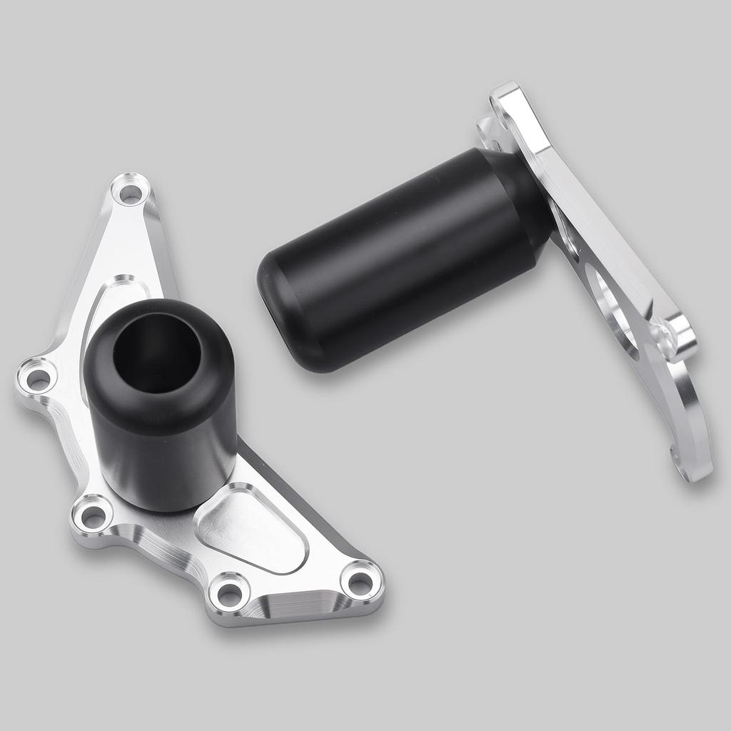BYEMTTY Motorcycle Frame Sliders/Engine Sliders for Kawasaki Ninja ZX-6R 8BL-ZX636J (2024~) (Silver)