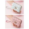 Women's Short Wallet with Three Fold Zipper and Small Wallet, Simple and Fashionable with Old Pattern Card Bag
