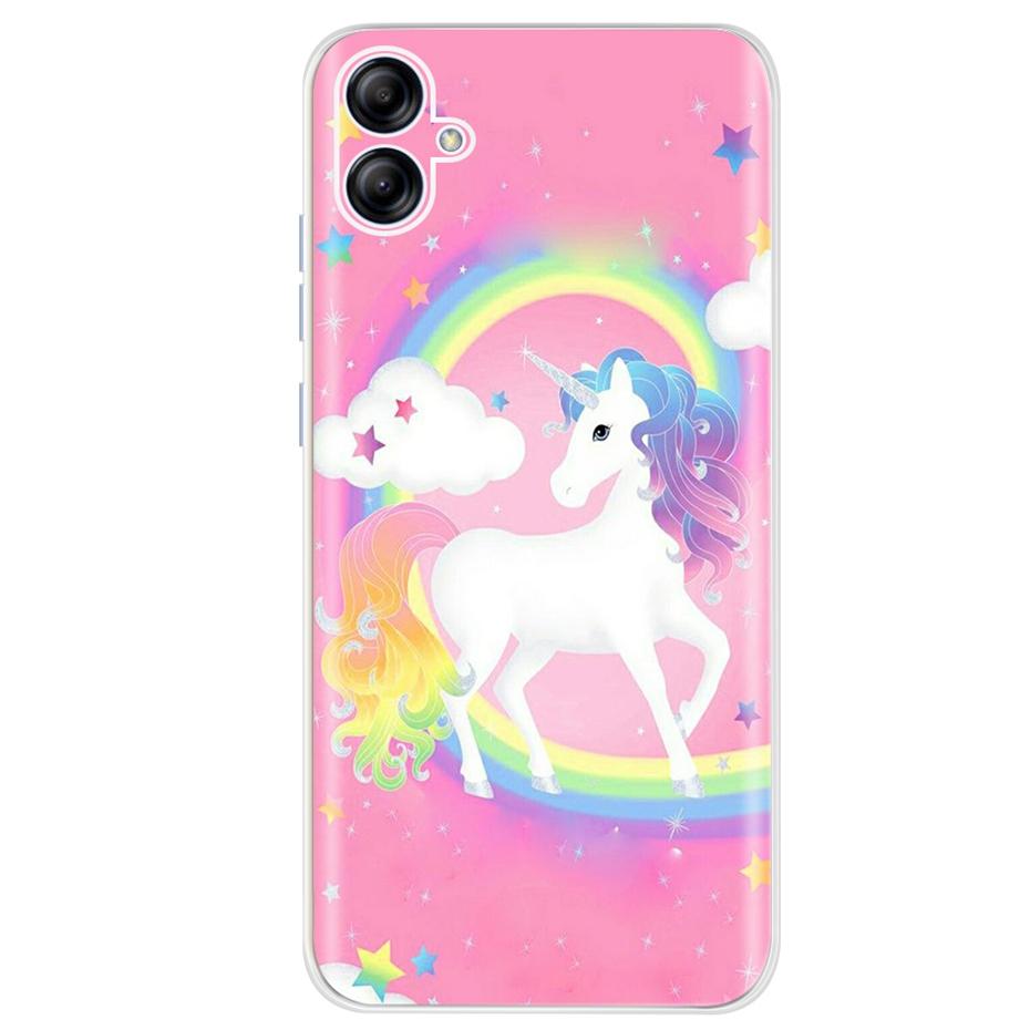For Samsung Galaxy A04e A04 A04S 2022 Cute Printing Phone Case For SamsungA04 A 04 04e SM-A042F A045F Soft Silicone TPU Cases