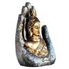 Goldene Silberharz Handgefertigte Handflächen-Buddha-Statue für Heimdekor Wohnzimmer | Lord Buddha Idol Ausstellungsstück Geschenk