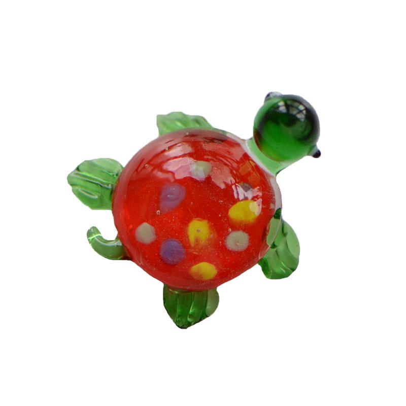 Handcrafted Glass Cartoon Animal Ornaments - Crab & Turtle Decor