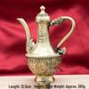 Elegant Brass Dragon Phoenix Wine Set - Antique-Style Relief Craftsmanship