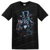 Skeleton Gentleman T Shirt W Top Hat Whiskey Glass Neon Gothic Art Style Tee