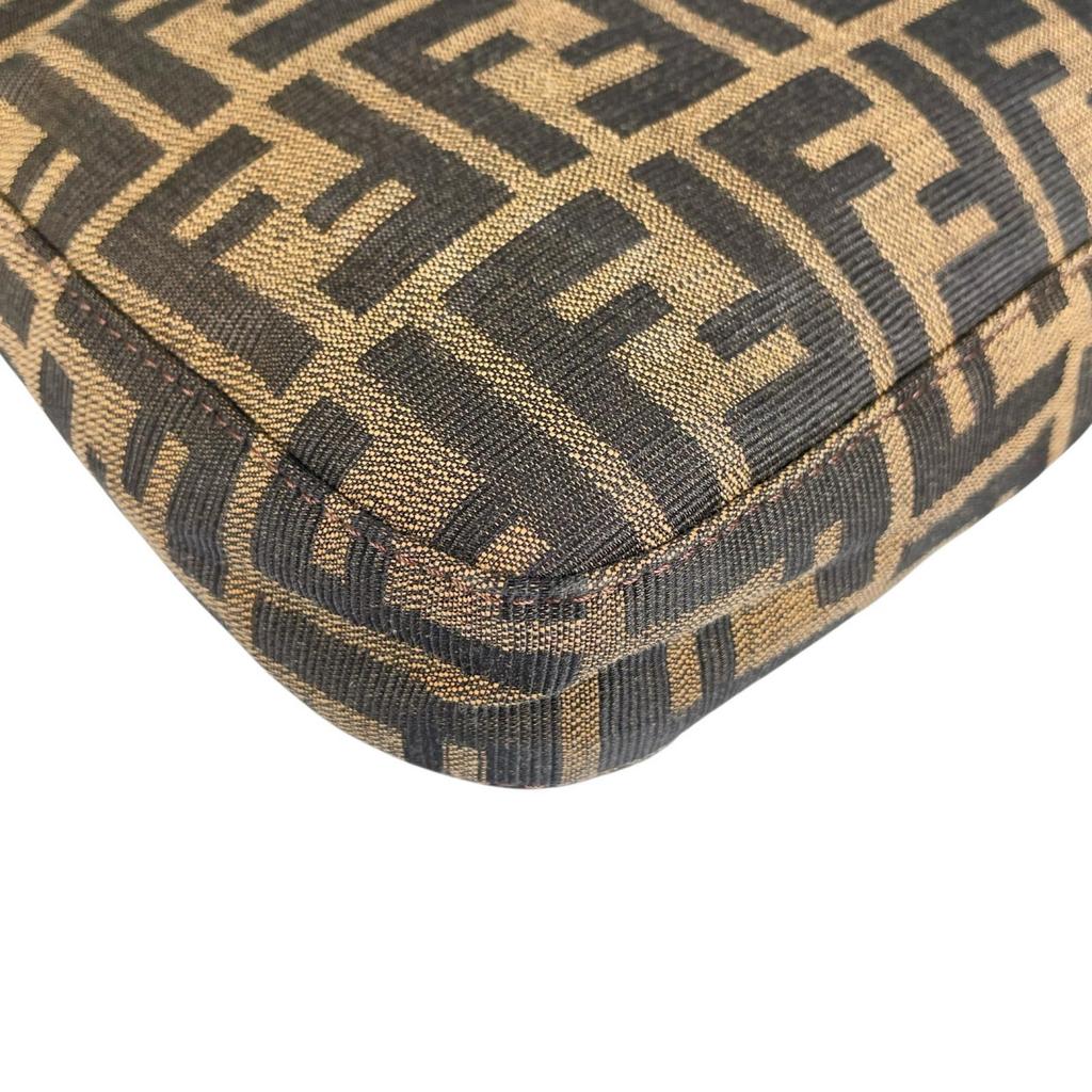 FENDI Zucca Hobo Shoulder Bag Brown Women used