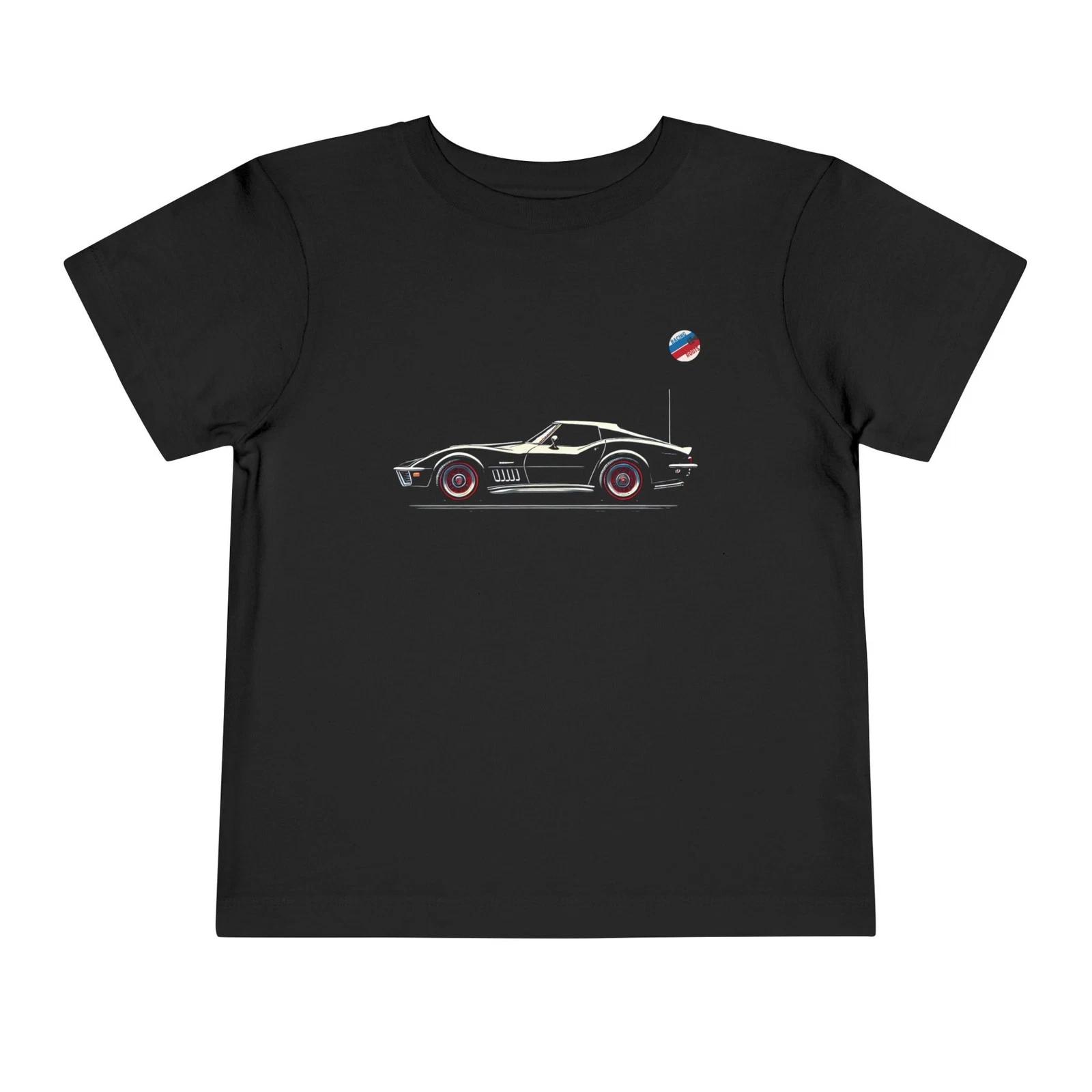 Toddler 1969 C3 Corvette Stingray Black Red Wheels T-Shirt Retro Tee XXL