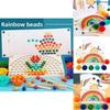 Wooden Rainbow Clamp Bead Fitting Toy For Kids Educational Logic Development And Parentchild Games