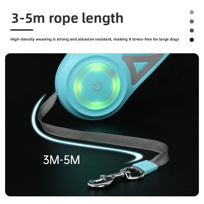 Pet Leash With Light Auto Extending For Small Dogs And Pets
