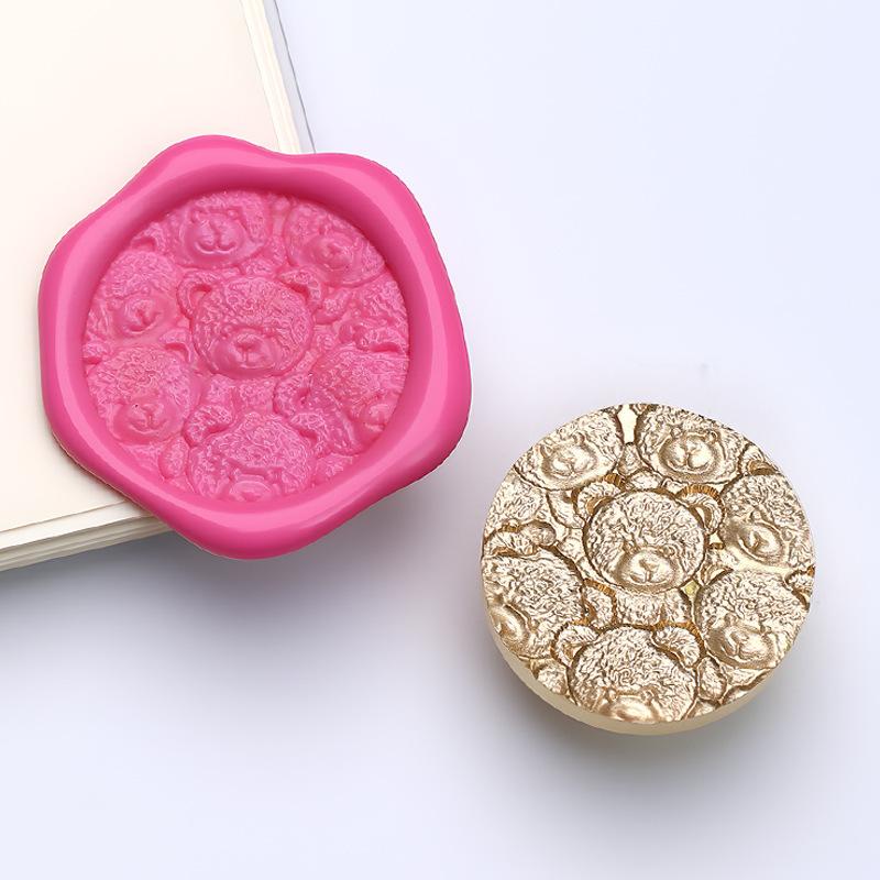 Retro Lacquer Seal Head Brass Three-dimensional Embossed for Envelope Wedding Invitation Wax Seal Decoration