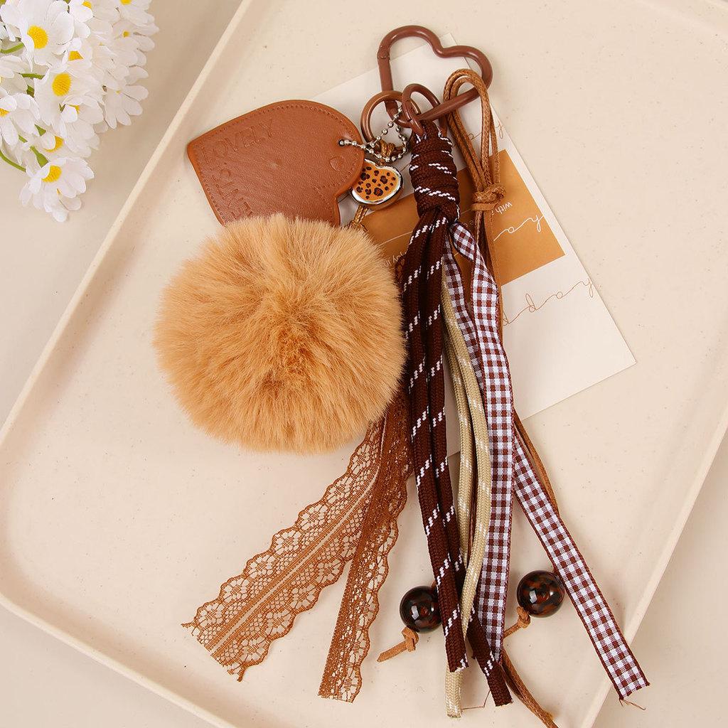 Miu Heart Plush Bag Pendant With Handmade Craft For Summer 2025 Trendy Urban Look