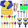 30-Piece Round Sponge Brush Set for Kids’ Art & Crafts