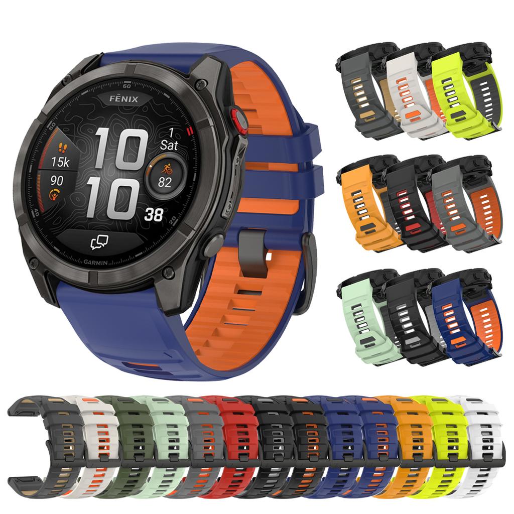 Cinturino in Gomma QuickFit da 22 mm 26 mm per Garmin Fenix 8 Pro 7 7X 6 6X GPS 5 5X plus 3HR/instinct 3 2X 970 Braccialetto Fenix 8 Cinturino Orologio