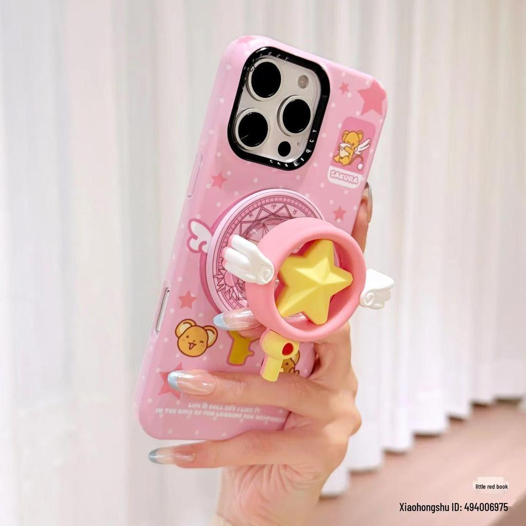 3D Silicone Cartoon Crying Star Mobile Phone Stand & Retractable Airbag Holder