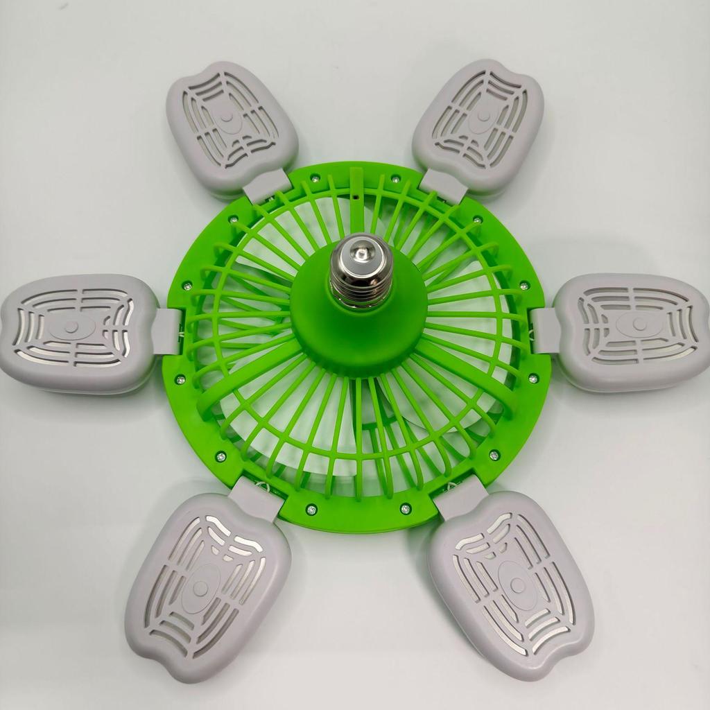 Ferngesteuertes LED-Ventilatorlicht mit verstellbarem 6-Blatt-Design für Schlafzimmer & Studentenwohnheime, E27 Schraubsockel, Dimmbar