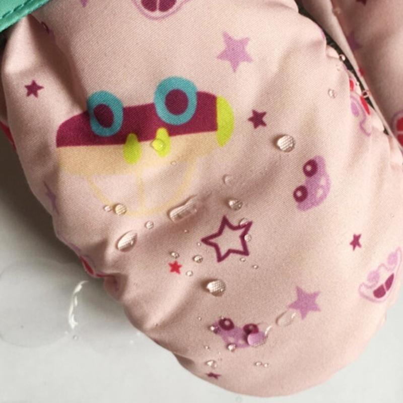 2-4Y Waterproof Kids Ski Gloves Winter Cycling Gloves Anti-Slip Gloves Warm Thick Fleece Snowboarding Mittens Gloves