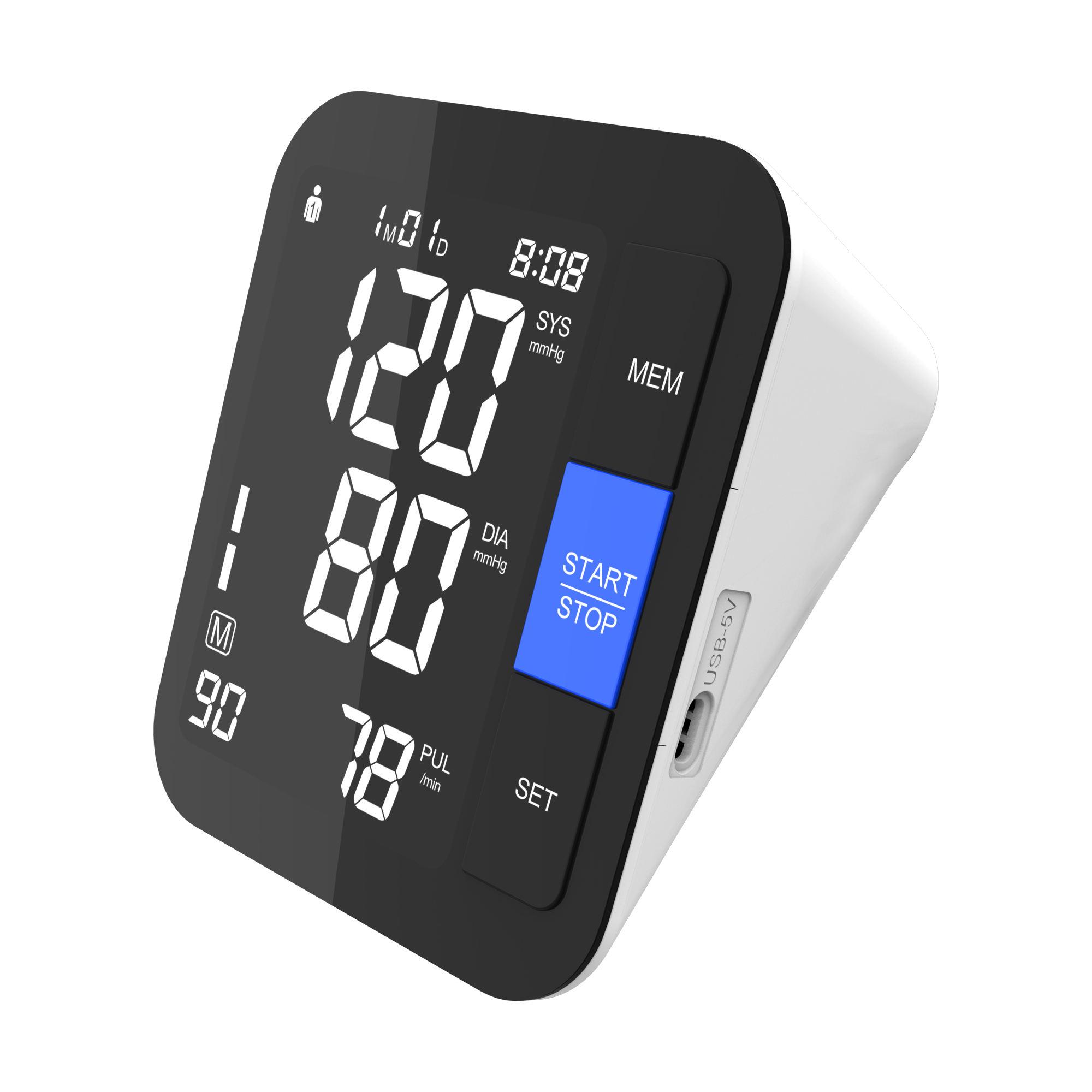 Electronic Sphygmomanometer Automatic BP Machine Digital Blood Pressure Machine Monitor Plastic