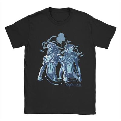 A-Avatare Feuer und Asche Jake Sully Neytiri Herren T-Shirt Fantastisches T-Shirt Rundhals T-Shirt Reine Baumwolle Grafikbedruckte Kleidung