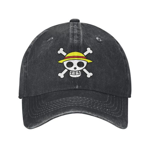 Luffy Gear Moon One Piece Men Women Baseball Cap Distressed Washed Hat Vintage Outdoor Running Golf Unstructured Soft Sun Cap
