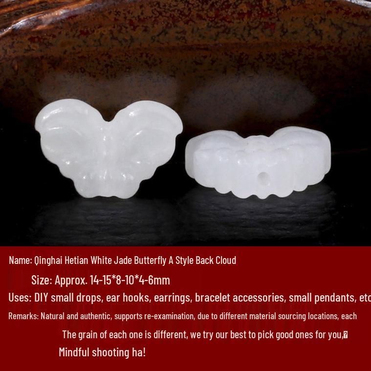 Qinghai Hetian Jade Carvings: White Jade Spacer Beads, Cloud Pendants, Necklaces, Bracelets, Earrings, DIY Accessories