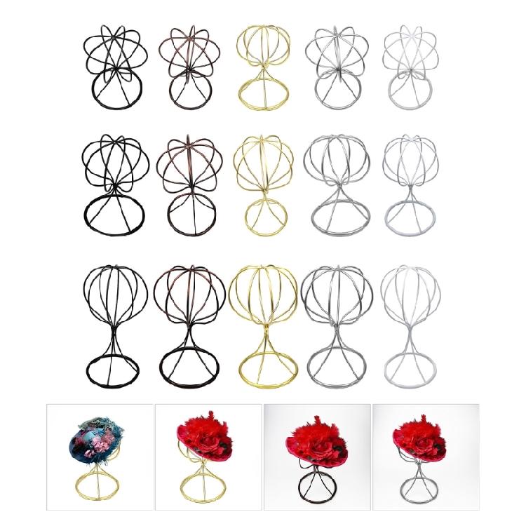Multipurpose Iron Hat Display Stands With Stable Base Suitable for Exhibitions and Photography Props Daily Use