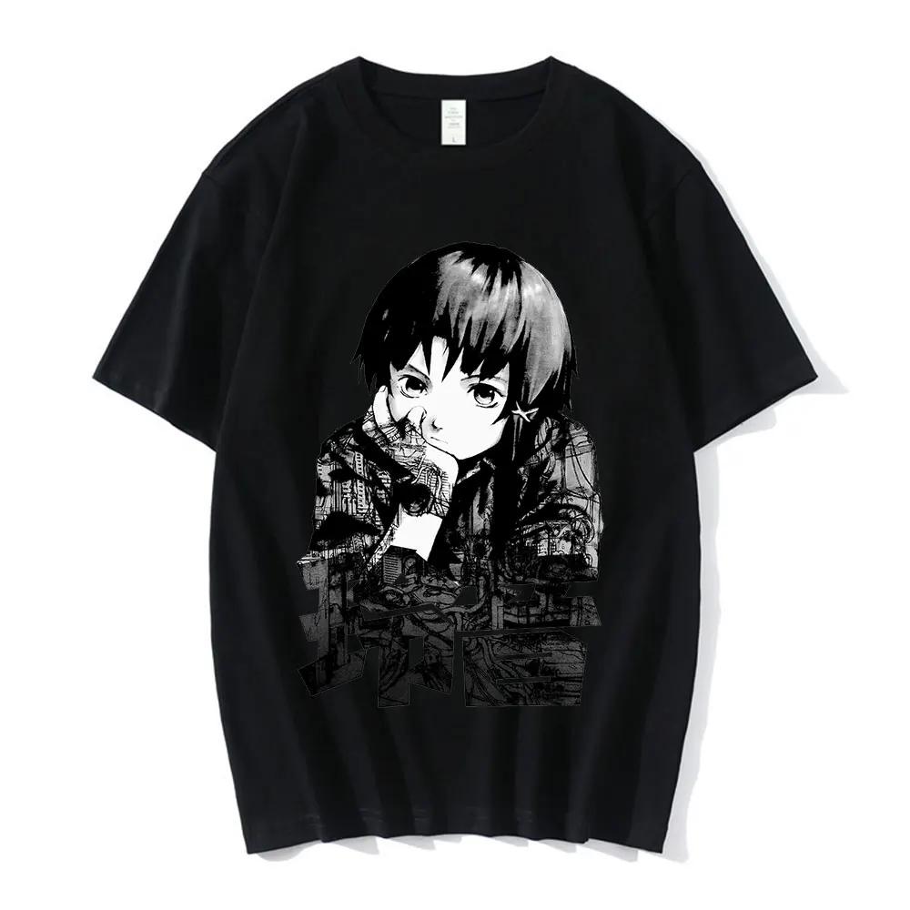 Anime Serial Experiments Lain T-Shirt UnisexGraphic T Shirts Unisex Iwakura Manga Girl Sci Fi Short Sleeve Tee Unisex Tops