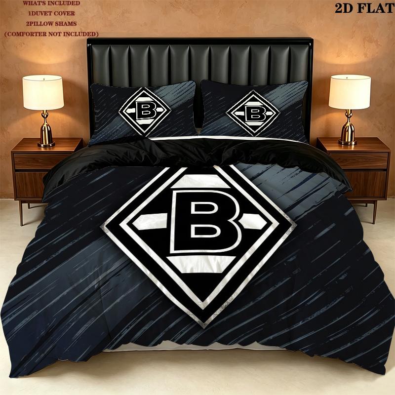 Borussia Mönchengladbach Pattern Bedding Quilt Set  Home Decoration  Gift (1 * duvet cover + 2 * pillowcase  without core)