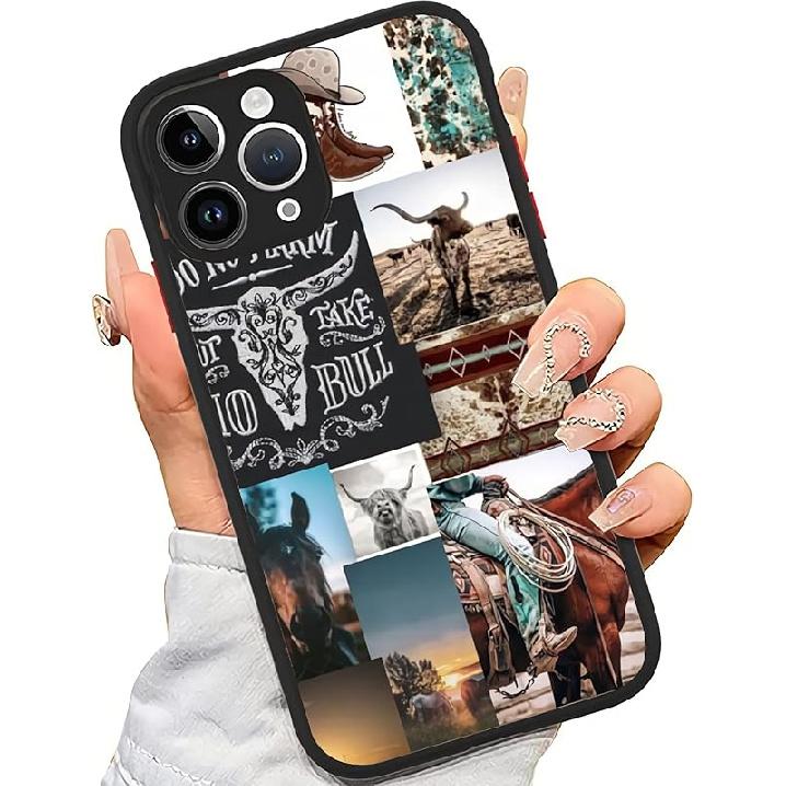 Совместимый для чехла iPhone 12, Эстетичный коллаж Ретро Ковбойка Ковбой Западное искусство Защитный магнитный чехол для телефона (для iPhone 12) for iPhone 11