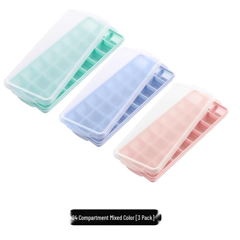 Silicone Ice Cube Tray with Lid - Ice Pellet Maker & Storage Box for Home