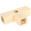 Wood Hamster Tunnel Tube Small Pets House   Training Exercise Playground Toy(Small T Type)