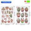 6/2pcs Gem Mosaic Stickers Diamond Painting Paint by Numbers Set Christmas Cartoon Santa Claus Diamond Stickers for Kids Gift