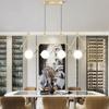 Black Or Gold LED Chandelier Dining Room Coffee Shop Modern Long Pendant Lamp Creative Restaurant Bar Multi-head Hanging Light