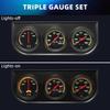 3in1 Water Temp Gauge 52MM Oil Pressure Gauge AMP Volt Meter 12V Kit Car Triple Gauge With Sensor