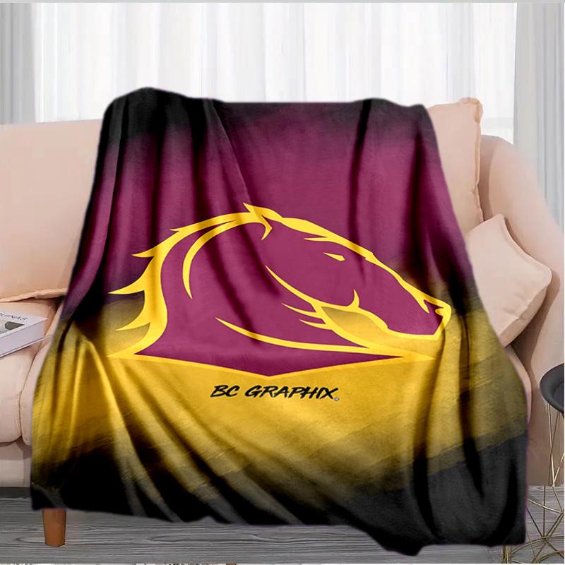 Brisbane Broncos Decke Geeignet für Sofas, Betten, Büros und Camping - Perfektes Geschenk für Halloween Weihnachten