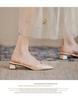Shoes for Women Slingbacks Women's High Heels Shallow Mouth Office Sexy Slip-on Toe Cap Gladiator Sandals