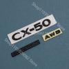 For Mazda CX-50 Black Front Logo, Middle Grille Sticker, CX-5 Rear Logo, Luggage Compartment Logo Accessory Sticker Carbon Fiber Xlnpu00