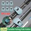 12/18Pcs 6Pcs/Set Fishing Rod Fixer Retaining Clip Fishing Rod Holder Multifunctional Rod Rack Outdoor Fishing Accessories