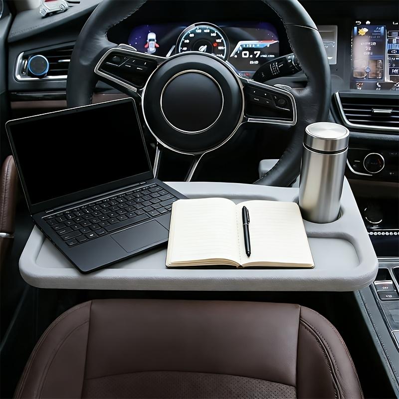 2-in-1 Car Steering Wheel Tray, with Laptop Stand & Cup Holder, Multi-use for Vehicles